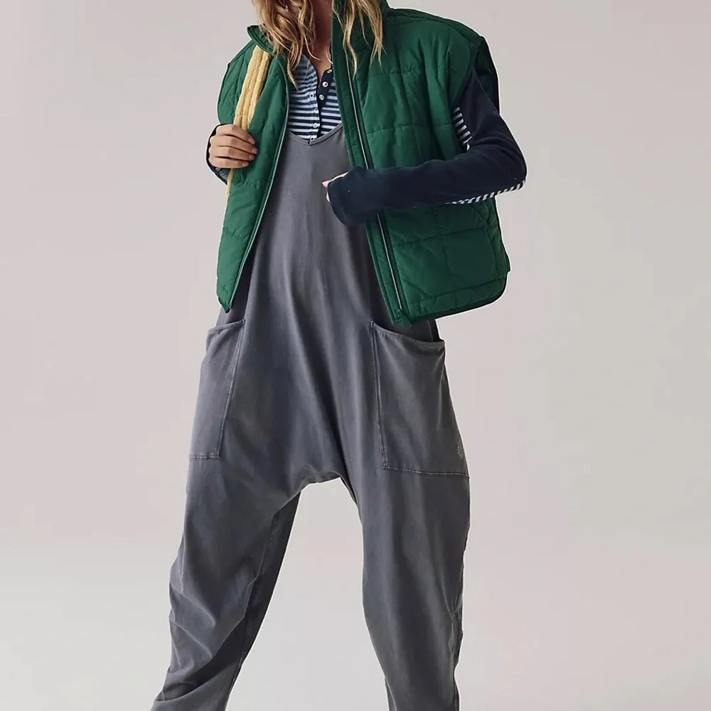 NWT FREE PEOPLE FP movement Hot Shot Onesie blue indigo color size XS - Picture 3 of 8